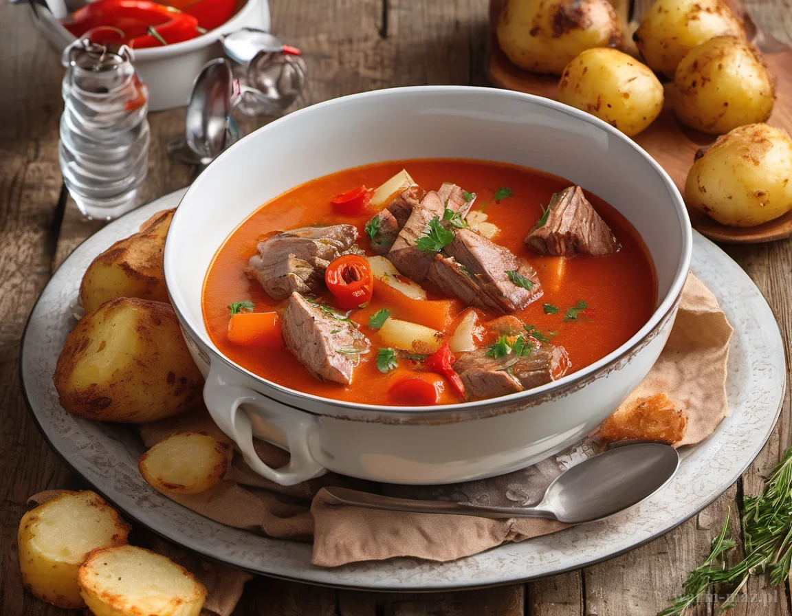 Pikantna zupa gulaszowa z jagnięciną
